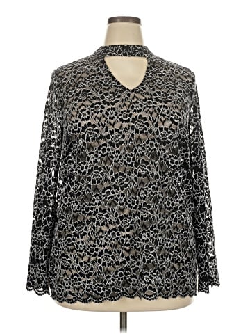 Roz & Ali Long Sleeve Blouse (view 1)