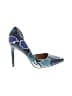 Jessica Simpson Graphic Animal Print Snake Print Blue Heels Size 7 - photo 1