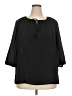 Faded Glory 100% Polyester Black 3/4 Sleeve Blouse Size 20 - photo 1