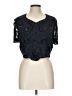 Venezia 100% Silk Black Short Sleeve Top Size L (estimated) - photo 1