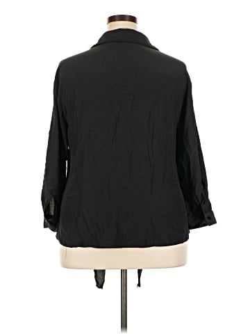City Chic 3/4 Sleeve Button-Down Shirt (view 2)