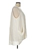 Bebe 100% Polyester Ivory Sleeveless Blouse Size L - photo 4