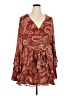 City Chic Paisley Brown Casual Dress Size 20 Plus (L) - photo 1
