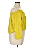 oasis 100% Polyester Yellow 3/4 Sleeve Blouse Size 14 - photo 4