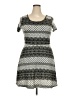 Rhapsody Print Gray Casual Dress Size 2X - photo 1