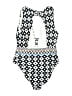 Unbranded Print Black One Piece Swimsuit Size 16 (estimated) - photo 2
