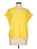 Gibson Yellow Short Sleeve Blouse Size L (estimated) - photo 1