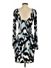 Jennifer Lopez Print Blue Casual Dress Size S - photo 2