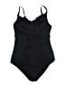 Jantzen Solid Black One Piece Swimsuit Size 14 - photo 1