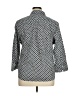 Foxcroft Aztec Or Tribal Print Black Gray 3/4 Sleeve Button-Down Shirt Size XL - photo 2