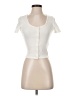 Glamorous Ivory Short Sleeve Top Size S - photo 1