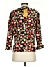 Sag Harbor Floral Black 3/4 Sleeve Blouse Size S (estimated) - photo 2