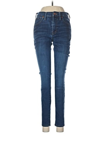 Madewell 9" Mid-Rise Skinny Jeans in Larkspur Wash: TENCEL&trade; Denim Edition (view 1)