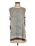 Ann Taylor 100% Polyester Ivory Sleeveless T-Shirt Size S - photo 1