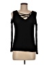 Splash Black Long Sleeve Top Size M - photo 1