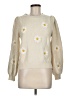 Sadie & Sage Floral Ivory Pullover Sweater Size M (estimated) - photo 1