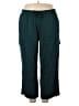 Torrid Teal Cargo Pants Size 3X Plus (3) - photo 1