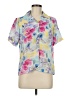 Assorted Brands 100% Polyester Floral Blue Short Sleeve Blouse Size 6 (petite) - photo 1