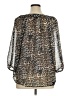 I.N. Studio 100% Polyester Animal Print Brown 3/4 Sleeve Blouse Size 1X - photo 2