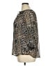 I.N. Studio 100% Polyester Animal Print Brown 3/4 Sleeve Blouse Size 1X - photo 5