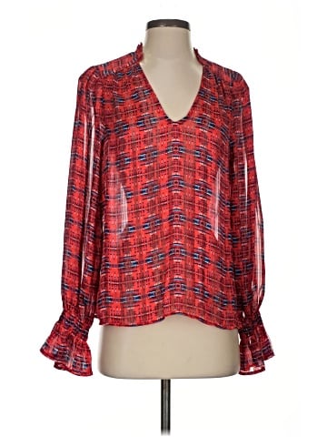 Aqua Long Sleeve Blouse (view 1)