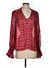Aqua Red Long Sleeve Blouse Size S - photo 1