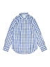 Crewcuts 100% Cotton Checkered-gingham Blue Long Sleeve Button-Down Shirt Size 8 - photo 1