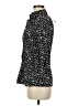 Fred David Animal Print Black 3/4 Sleeve Button-Down Shirt Size M - photo 5