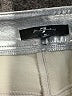 7 For All Mankind 100% Polyurethane Metallic Silver Track Pants Size M - photo 7