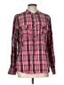 Northcrest 100% Cotton Plaid Pink Long Sleeve Button-Down Shirt Size L - photo 1