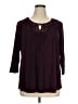 Daniel Rainn Burgundy 3/4 Sleeve Blouse Size 1X - photo 1