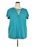 Heritage 100% Cotton Teal Short Sleeve Top Size 2X - photo 1