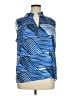 Talbots 100% Polyester Blue Sleeveless Blouse Size XL - photo 1