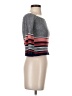 Lovers + Friends 100% Cotton Stripes Gray Pullover Sweater Size XS - photo 4