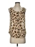 E&M Collection 100% Polyester Tan Sleeveless Blouse Size S - photo 1
