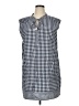 Vineyard Vines 100% Cotton Checkered-gingham Blue Sleeveless Button-Down Shirt Size XL - photo 1