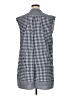 Vineyard Vines 100% Cotton Checkered-gingham Blue Sleeveless Button-Down Shirt Size XL - photo 2