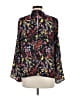 Allison Joy 100% Polyester Floral Black Long Sleeve Blouse Size M - photo 2