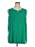 Catherines Green Sleeveless Blouse Size 1X - photo 1