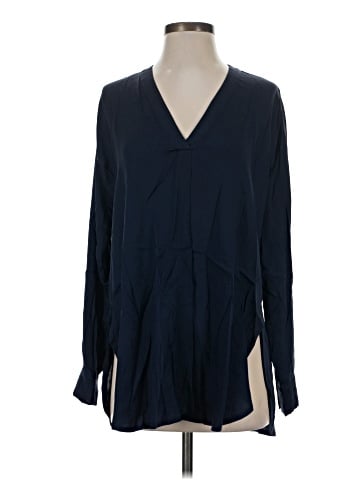 Vince. Long Sleeve Silk Top (view 1)