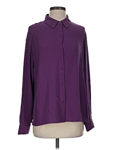 Eileen Fisher Long Sleeve Silk Top (view 1)
