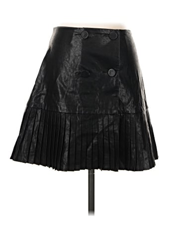 Zara Basic Faux Leather Skirt (view 1)