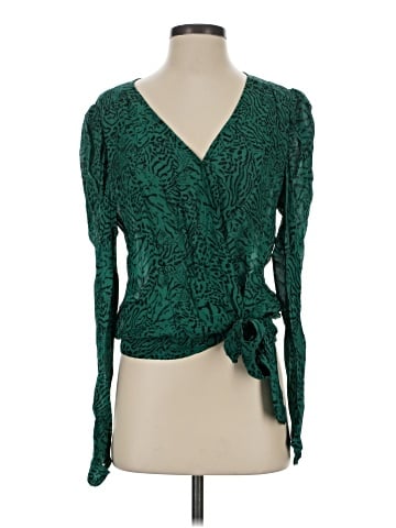 Parker Long Sleeve Silk Top (view 1)