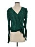 Parker Green Long Sleeve Silk Top Size S - photo 1