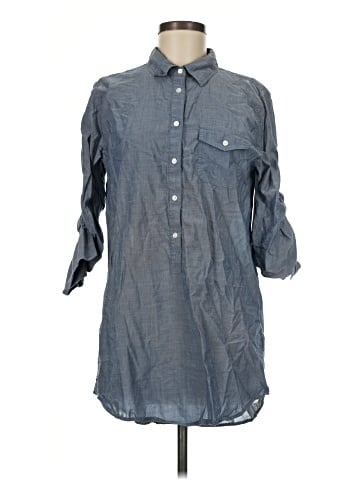J.Crew Factory Store 3/4 Sleeve Button-Down Shirt (view 1)
