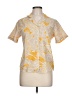 Van Heusen Print Yellow Short Sleeve Blouse Size 10 - photo 1