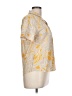 Van Heusen Print Yellow Short Sleeve Blouse Size 10 - photo 4