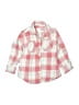 Crewcuts 100% Cotton Plaid Pink 3/4 Sleeve Button-Down Shirt Size 2 - photo 1