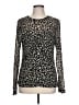 CAbi Animal Print Black Long Sleeve Top Size L - photo 1