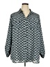 Charter Club 100% Polyester Print Blue 3/4 Sleeve Blouse Size 2X - photo 1